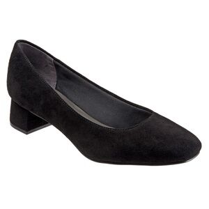 Trotters Lola Womens Black Suede Pumps Heels Shoes size 9 slim